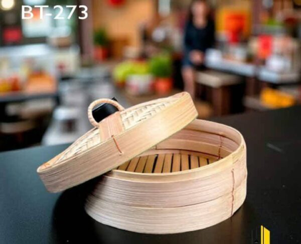 Handwoven Bamboo Steamer for Dumplings, Veggies & More