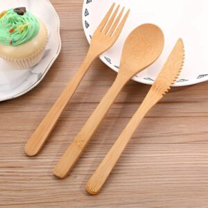 Eco-Friendly Bamboo Cutlery Set (Fork, Spoon & Knife)